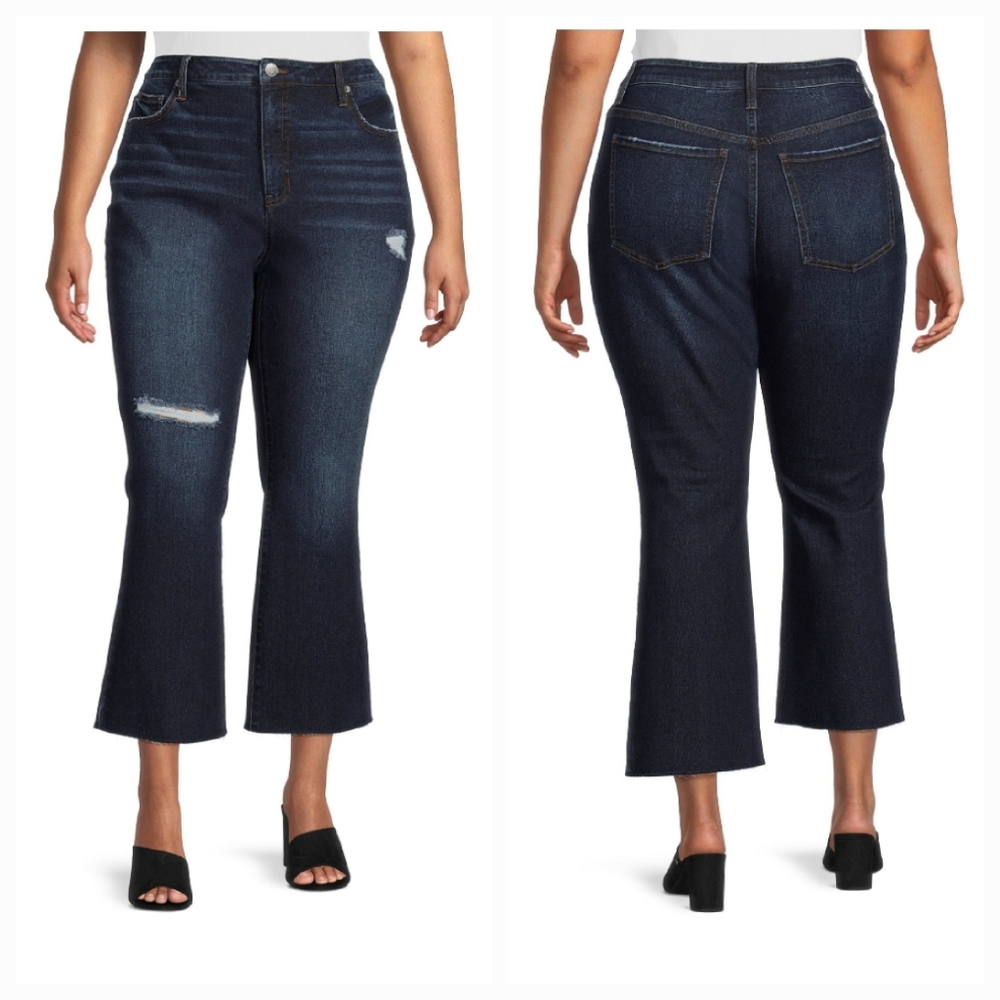 NWT Terra & Sky Vintage Crop Bootcut Jeans Size 16W